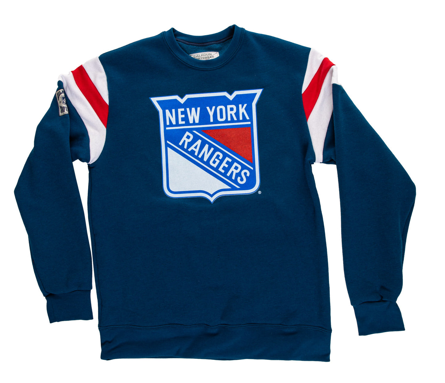 New York Rangers Varsity Retro Style Crewneck Sweatshirt - www.Shopthatapp.com