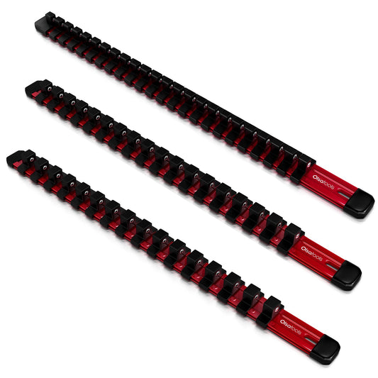 Aluminum Socket Organizer Rails With Rubber End Caps - www.Shopthatapp.com