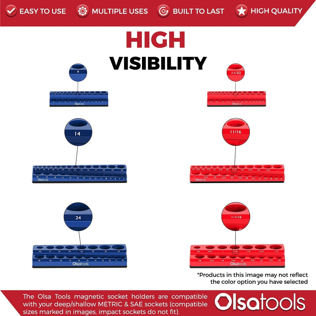 2-Row Magnetic Socket Holders