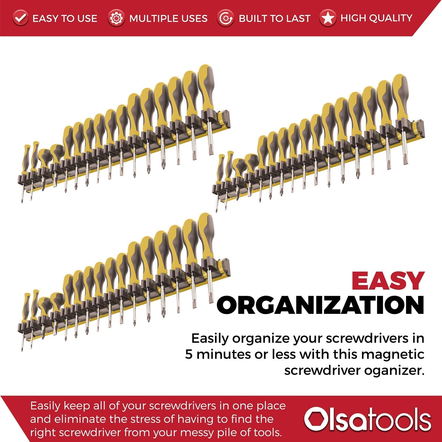 Magnetic Screwdriver Organizer