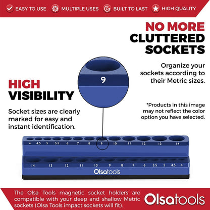 2-Row Magnetic Socket Holders