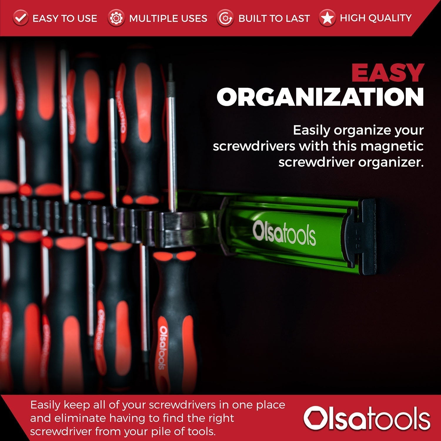 Magnetic Screwdriver Organizer