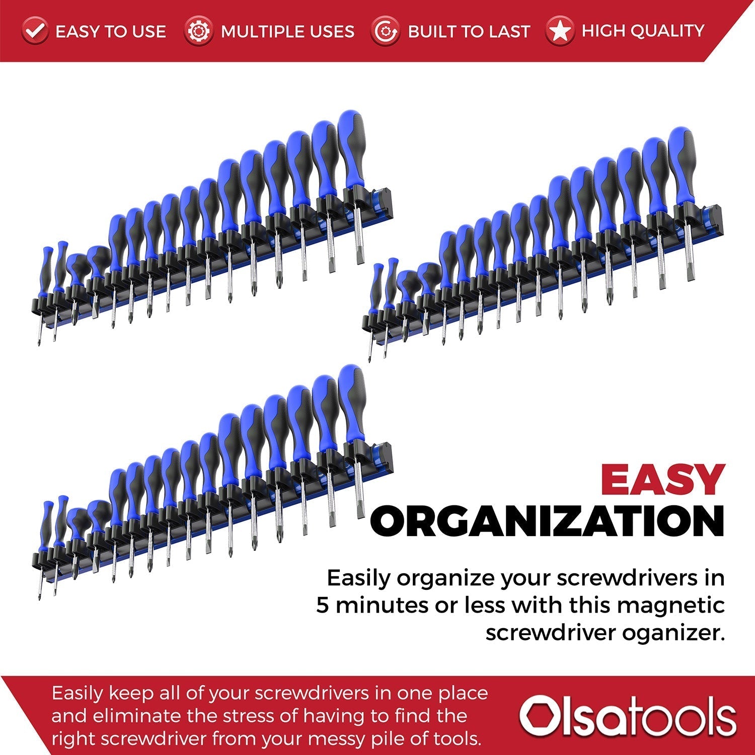 Magnetic Screwdriver Organizer - www.Shopthatapp.com