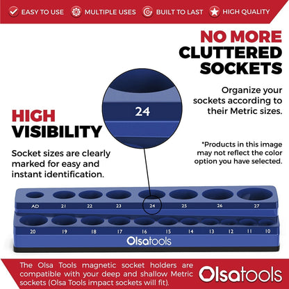 2-Row Magnetic Socket Holders
