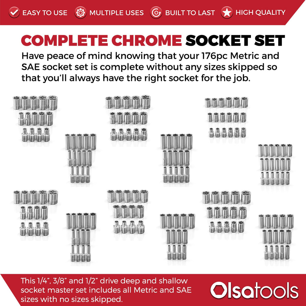Chrome Socket Sets - www.Shopthatapp.com