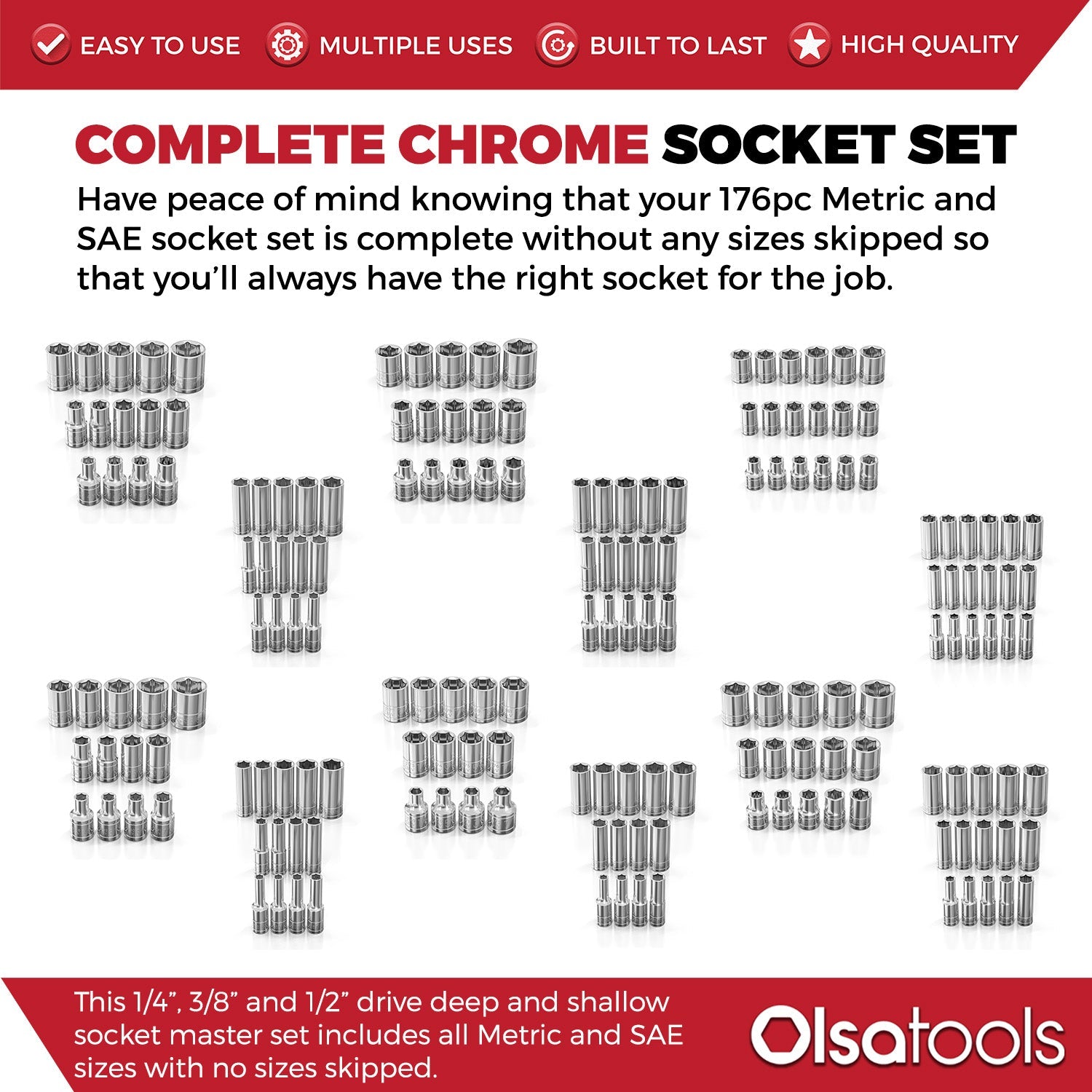 Chrome Socket Sets - www.Shopthatapp.com