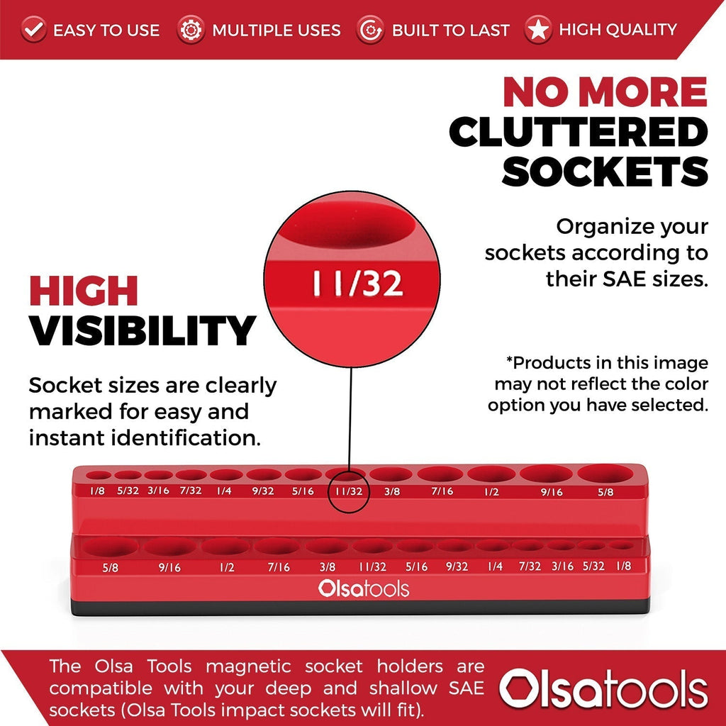 2-Row Magnetic Socket Holders