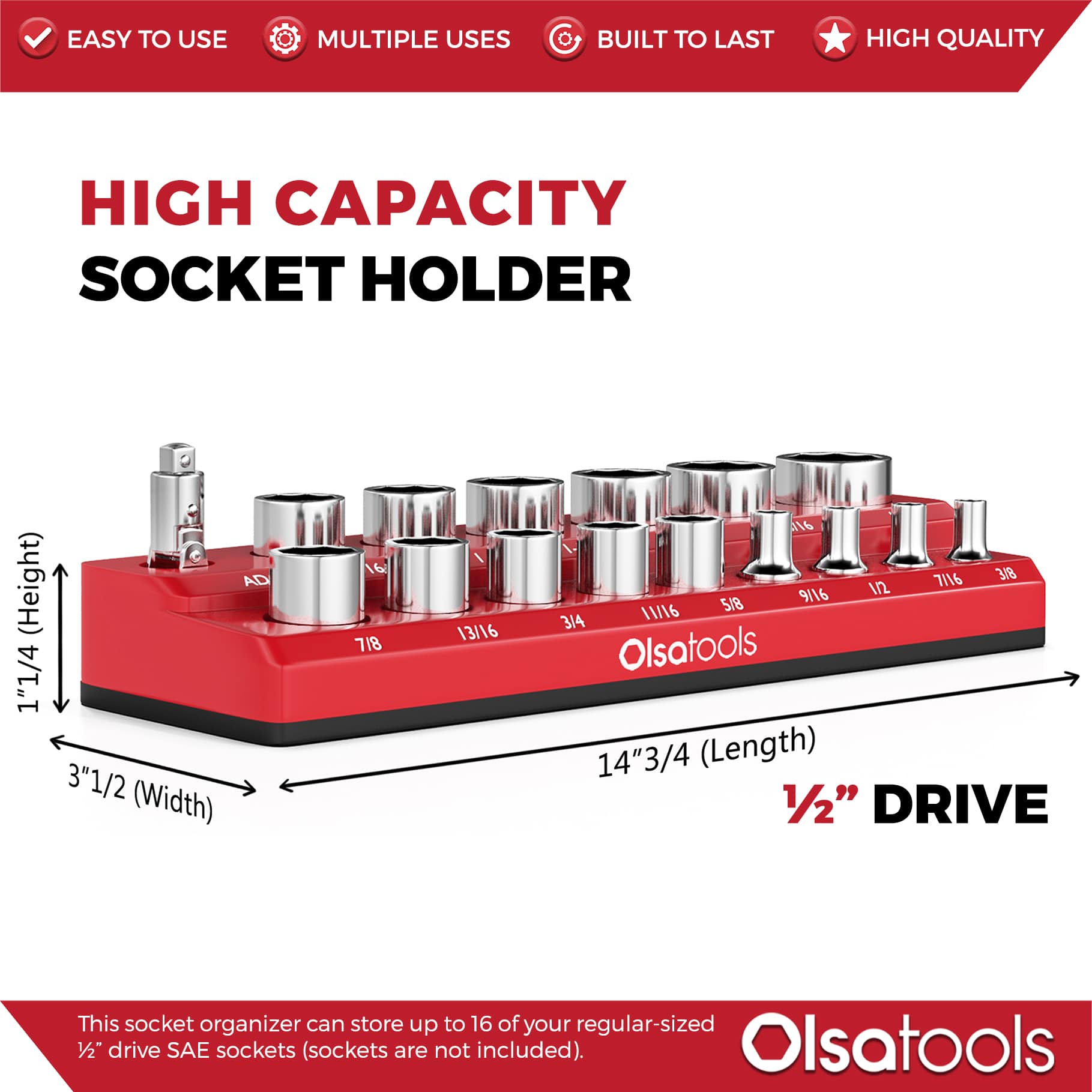 2-Row Magnetic Socket Holders