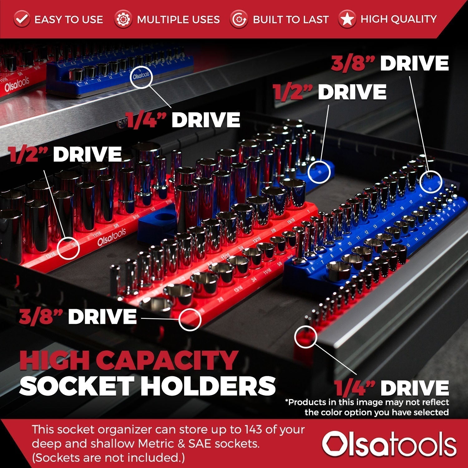 2-Row Magnetic Socket Holders
