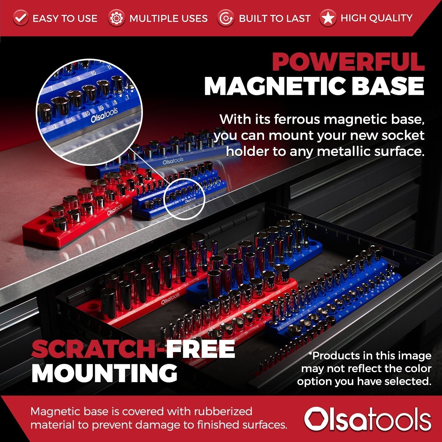 2-Row Magnetic Socket Holders