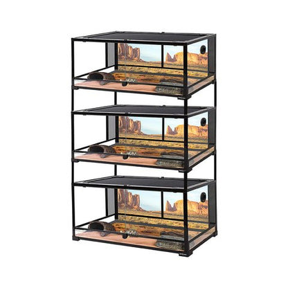 Terrariums démontables en verre et empilables pour reptiles REPTIZOO