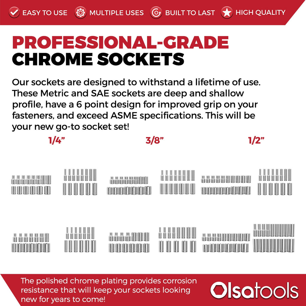 Chrome Socket Sets - www.Shopthatapp.com