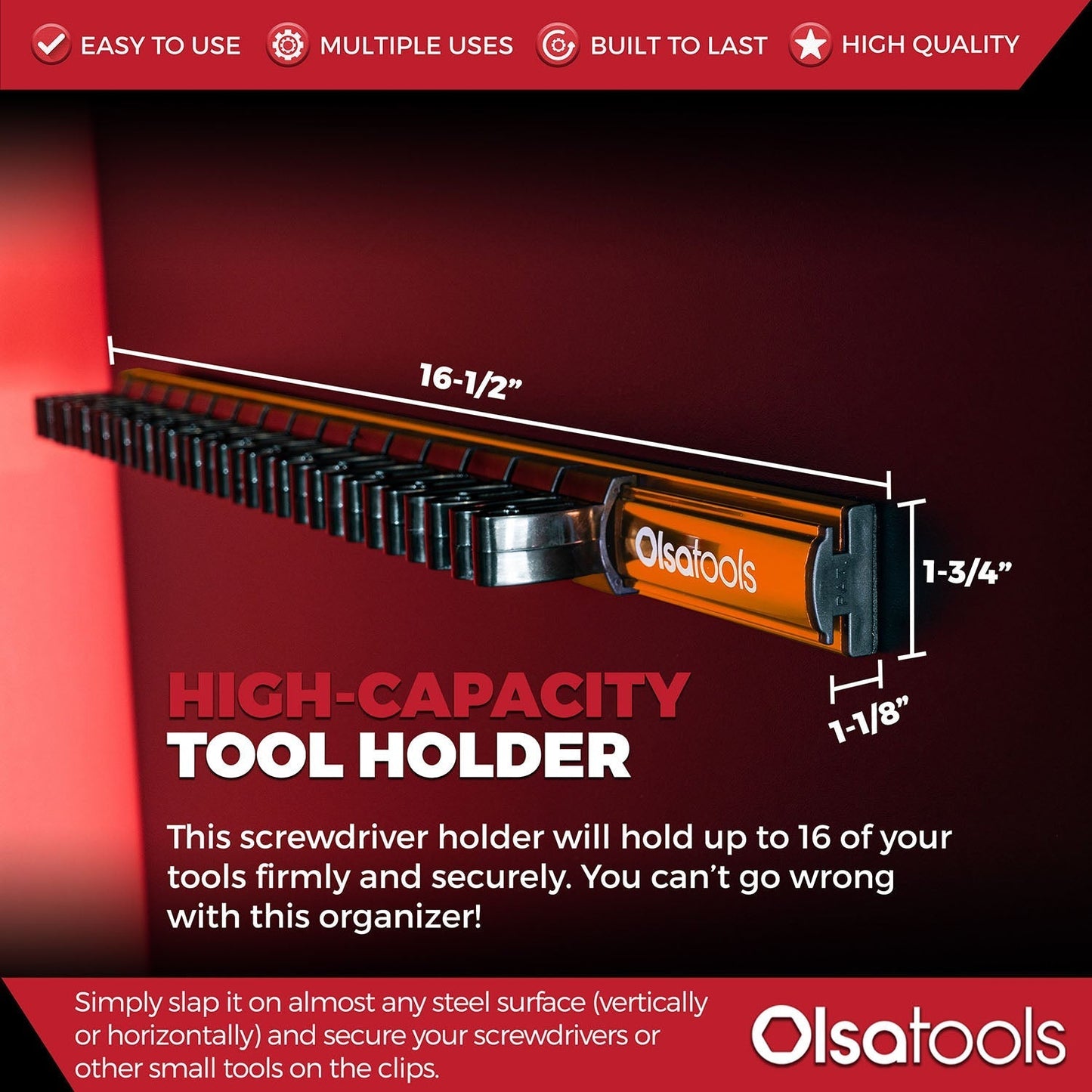 Magnetic Screwdriver Organizer