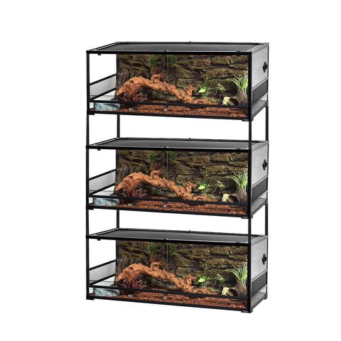 Terrariums démontables en verre et empilables pour reptiles REPTIZOO