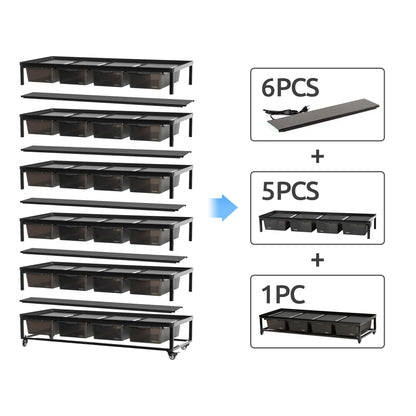 Cage d'élevage empilable en aluminium REPTIZOO (tapis chauffants inclus pour 6 couches)
