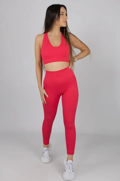 Pink Lady Ribbed Leggings