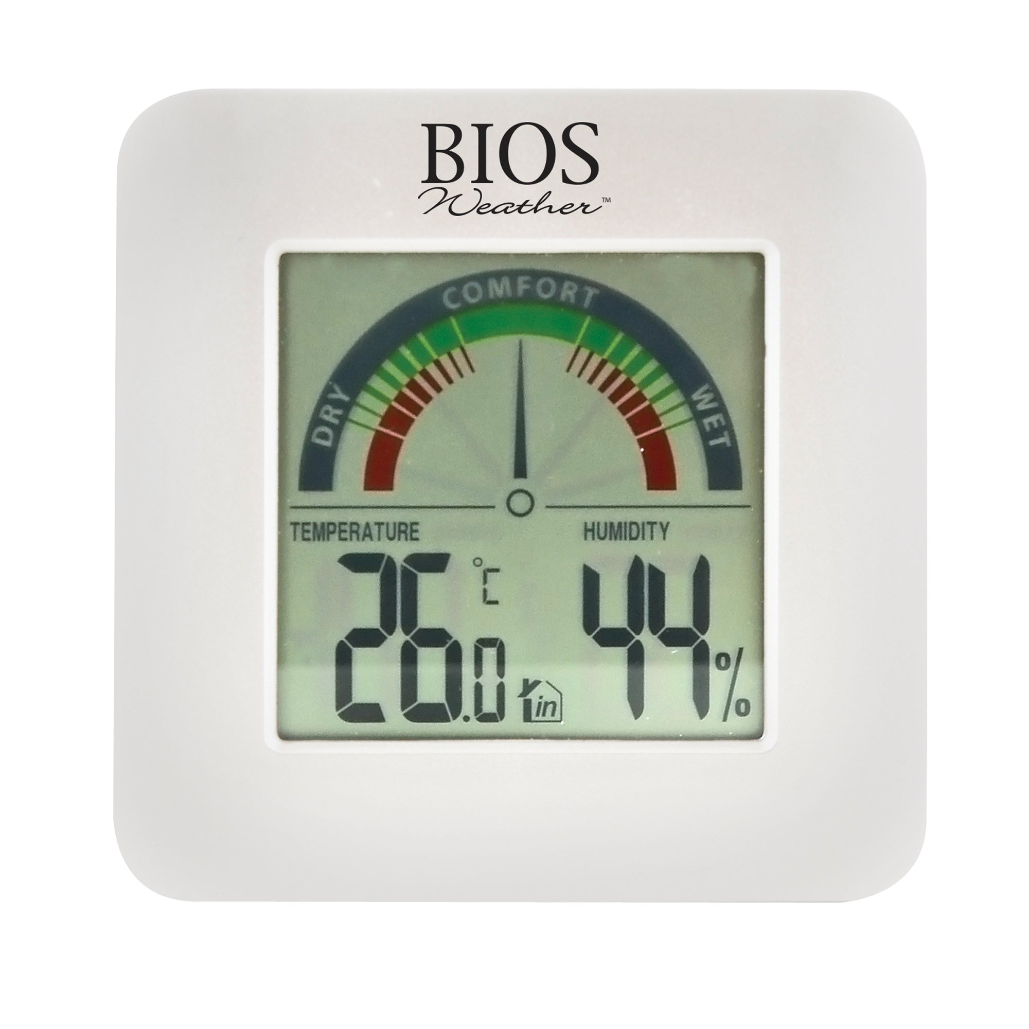 Indoor Hygrometers with BIOS Comfort Scale, Contact, Digital, -58-158°F (-50-70°C) - www.Shopthatapp.com
