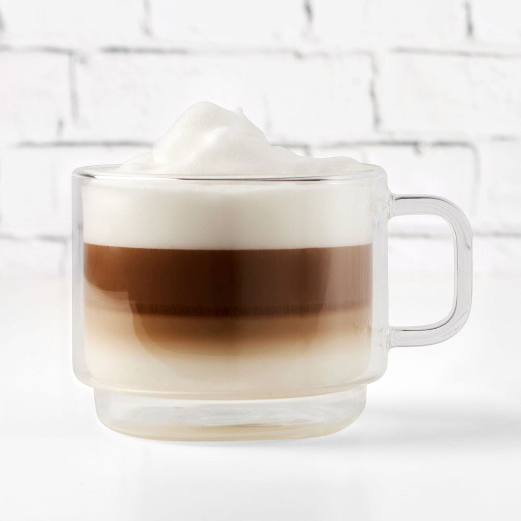 Insulated Double-Wall Glass Coffee Tea Hot or Cold Beverage Mug 2 Piece Set 500ml, Barista - www.Shopthatapp.com