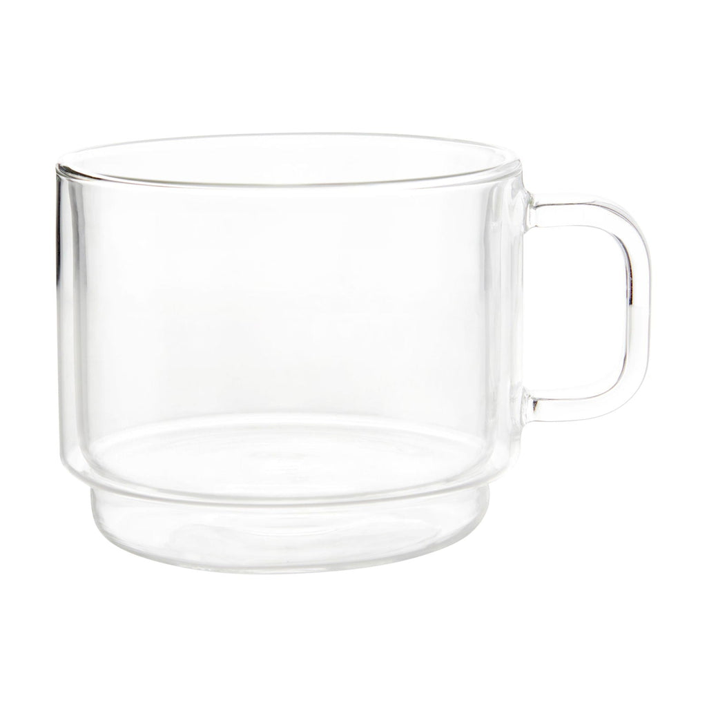 Insulated Double-Wall Glass Coffee Tea Hot or Cold Beverage Mug 2 Piece Set 500ml, Barista - www.Shopthatapp.com