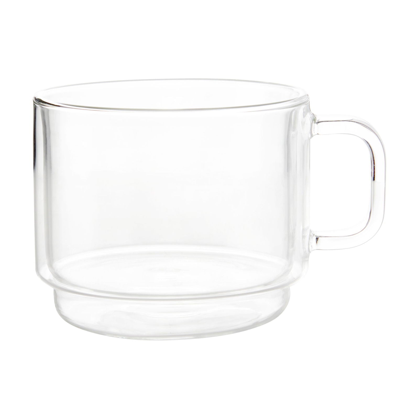 Insulated Double-Wall Glass Coffee Tea Hot or Cold Beverage Mug 2 Piece Set 500ml, Barista - www.Shopthatapp.com