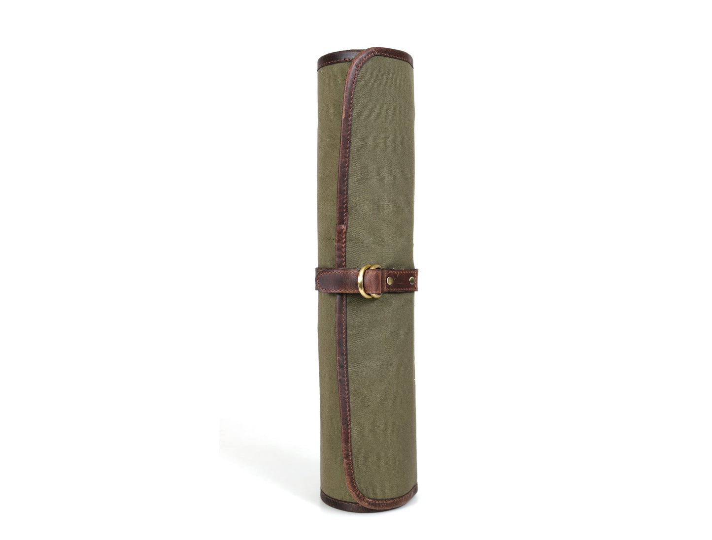 Iris Leather Chef Knife Roll Olive Green 5 Slot ( KR - 64 ) - www.Shopthatapp.com