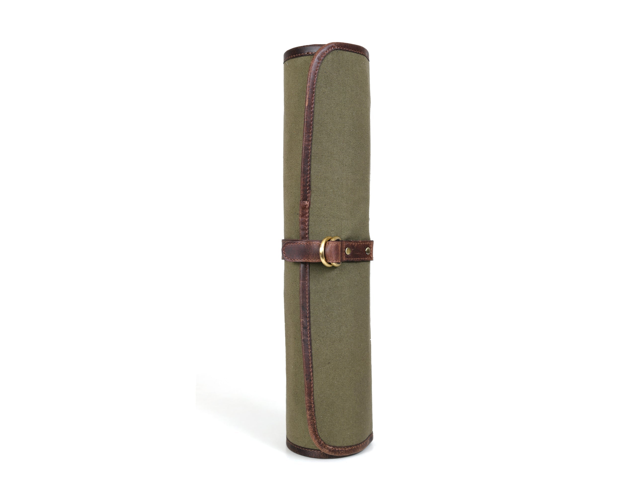 Iris Leather Chef Knife Roll Olive Green 5 Slot ( KR-64 ) - www.Shopthatapp.com