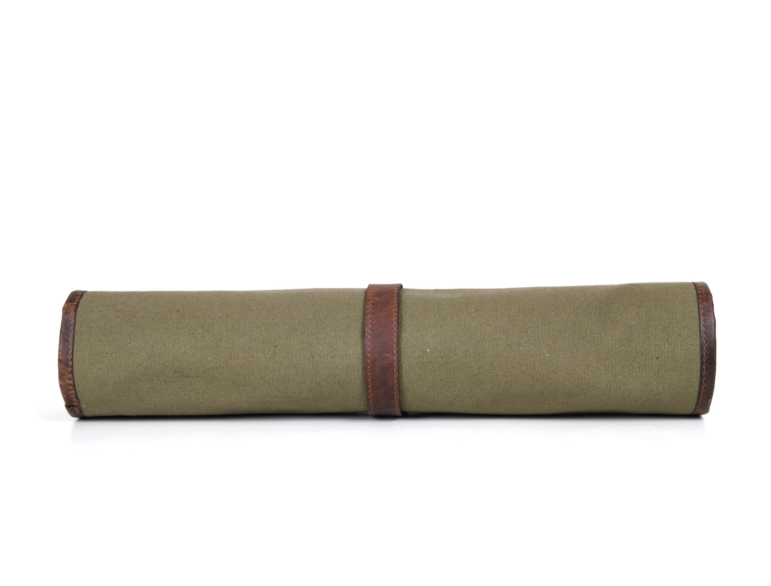 Iris Leather Chef Knife Roll Olive Green 5 Slot ( KR-64 ) - www.Shopthatapp.com