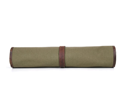 Iris Leather Chef Knife Roll Olive Green 5 Slot ( KR - 64 ) - www.Shopthatapp.com