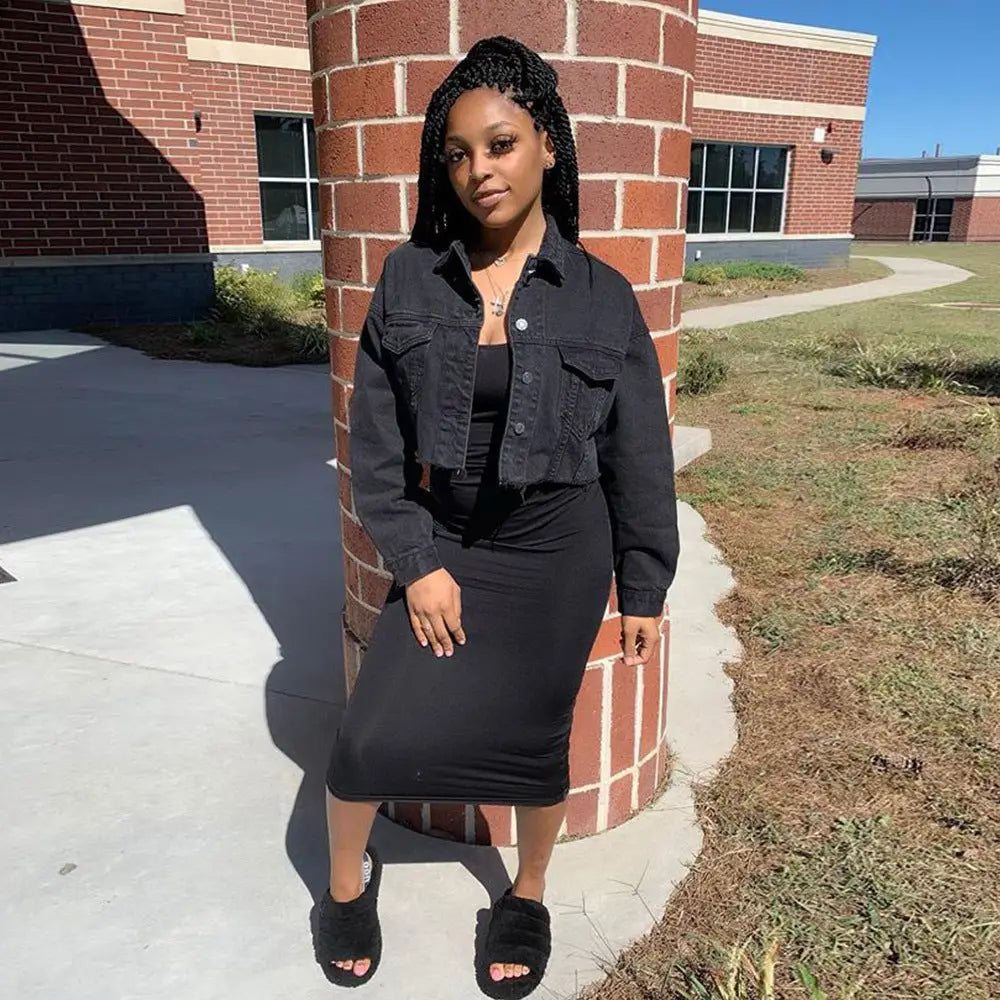 Jacket Women Streetwear Denim Jacket Women Outwear Bodycon Jeans Jackets Women Coat Casual Ladies Cropped Jackets - www.Shopthatapp.com