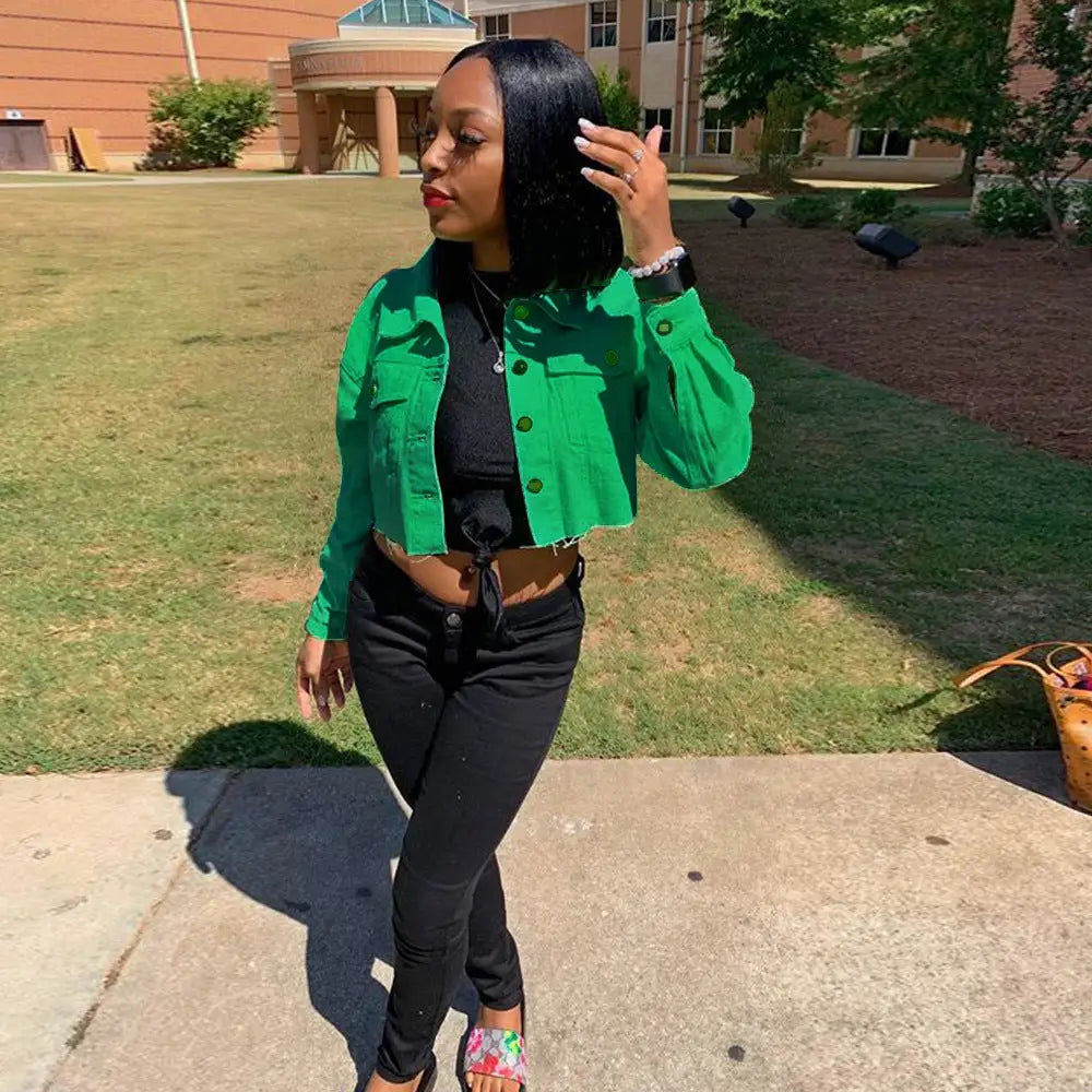 Jacket Women Streetwear Denim Jacket Women Outwear Bodycon Jeans Jackets Women Coat Casual Ladies Cropped Jackets - www.Shopthatapp.com