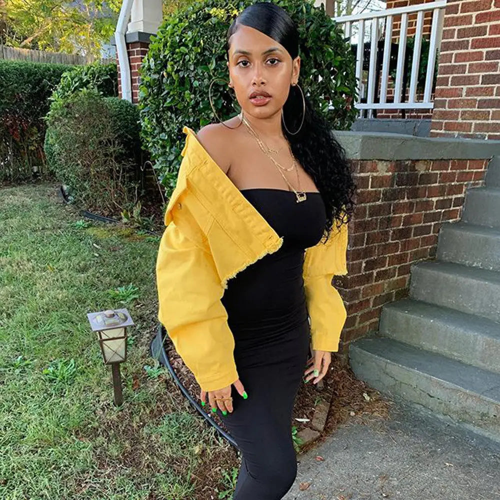 Jacket Women Streetwear Denim Jacket Women Outwear Bodycon Jeans Jackets Women Coat Casual Ladies Cropped Jackets - www.Shopthatapp.com