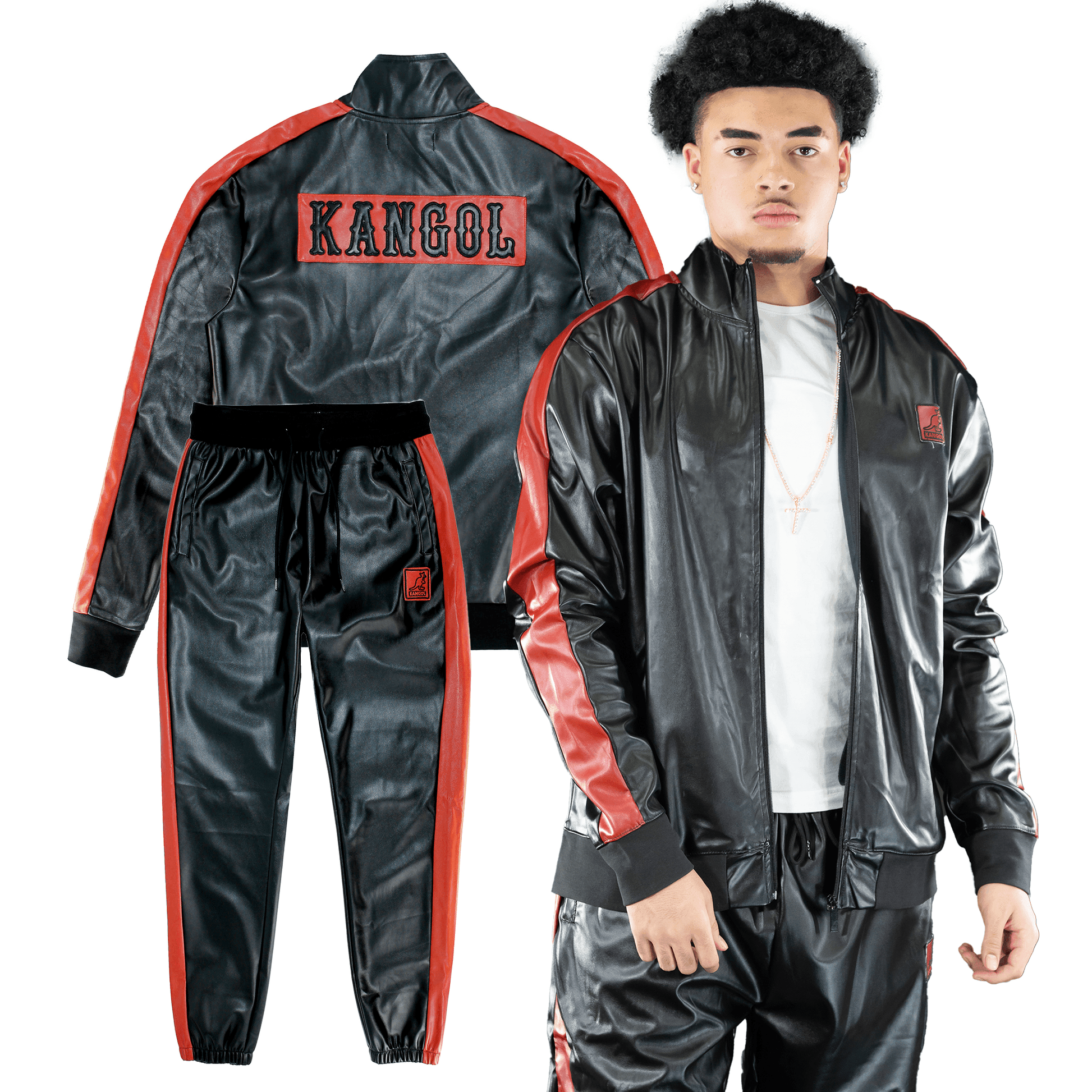 Kangol Vegan Leather Pants - www.Shopthatapp.com