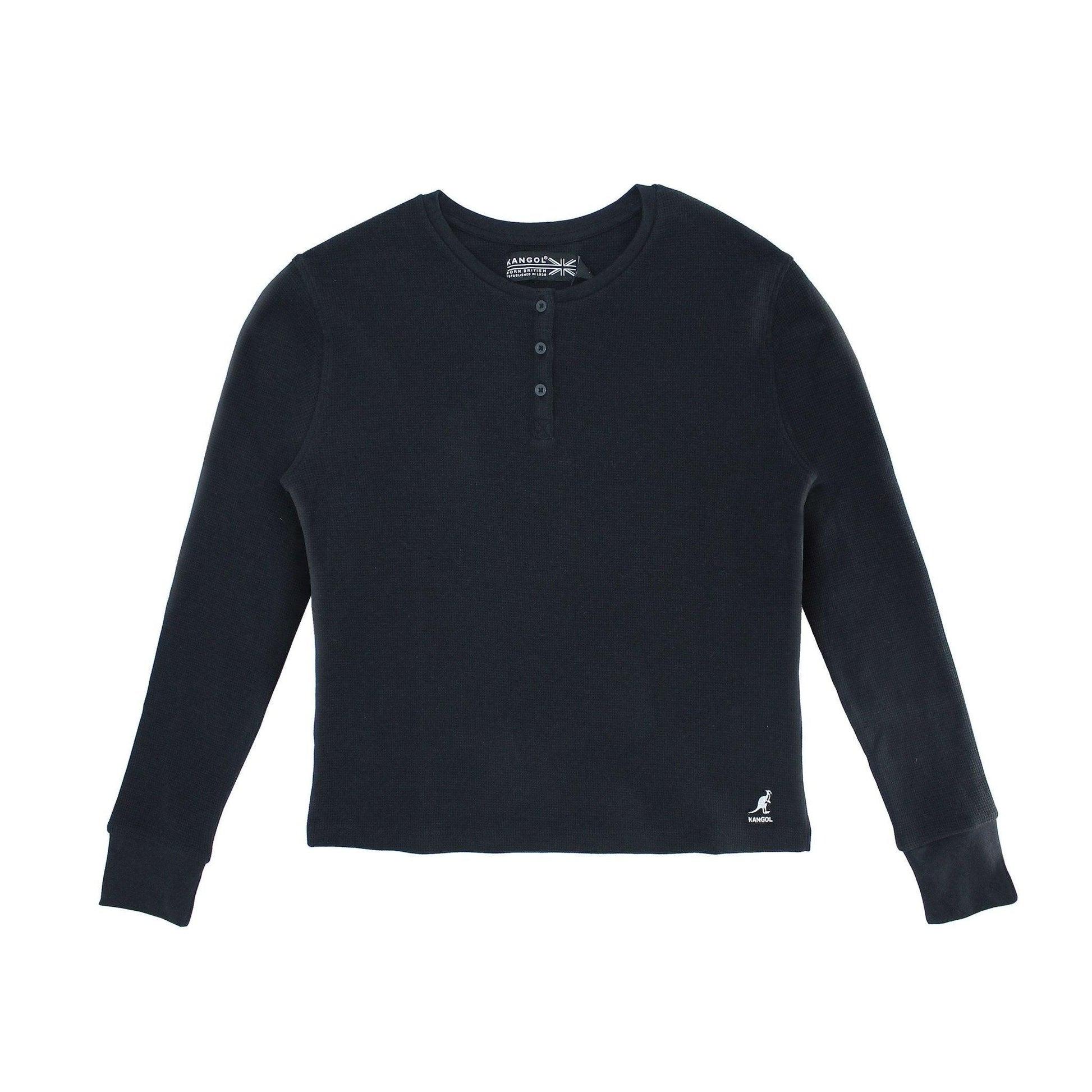 Kangol Women's Waffle Henley Long Sleve Shirt - www.Shopthatapp.com