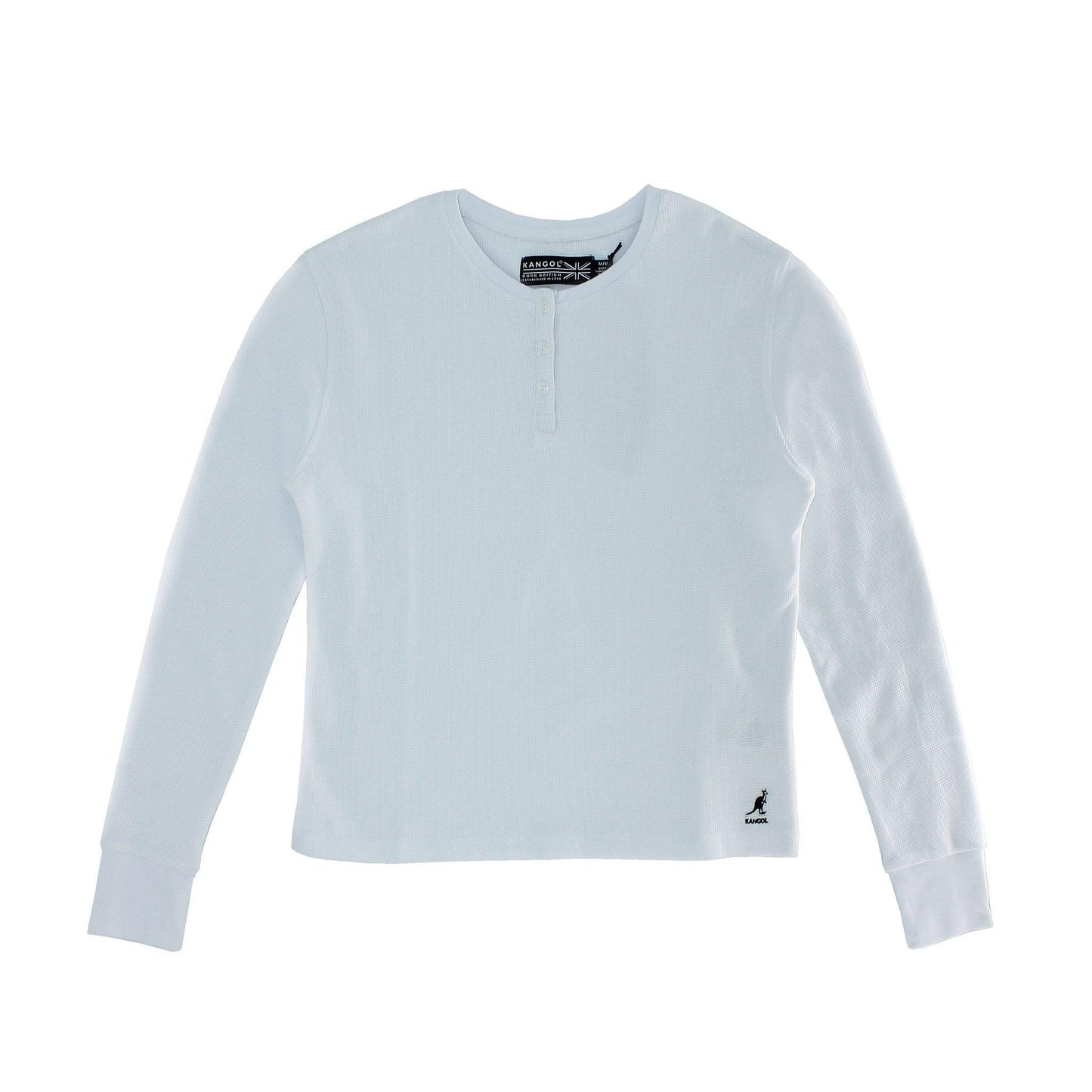 Kangol Women's Waffle Henley Long Sleve Shirt - www.Shopthatapp.com
