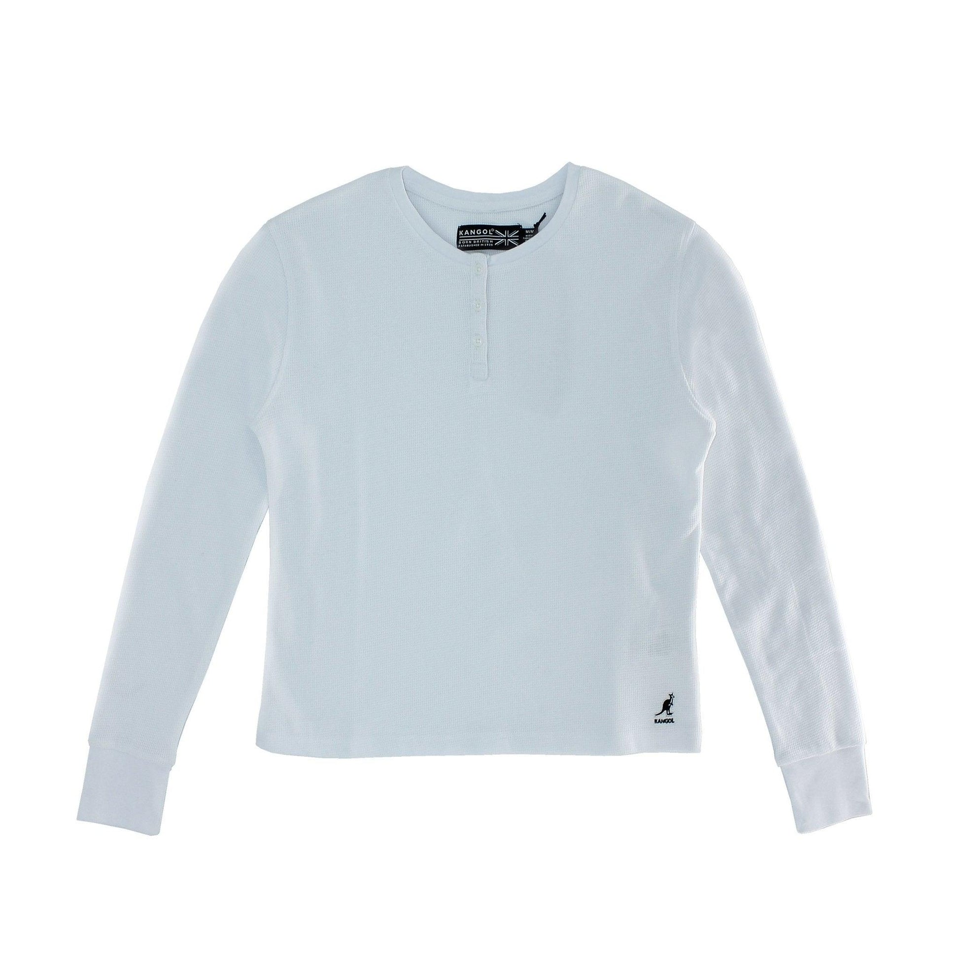 Kangol Women's Waffle Henley Long Sleve Shirt - www.Shopthatapp.com