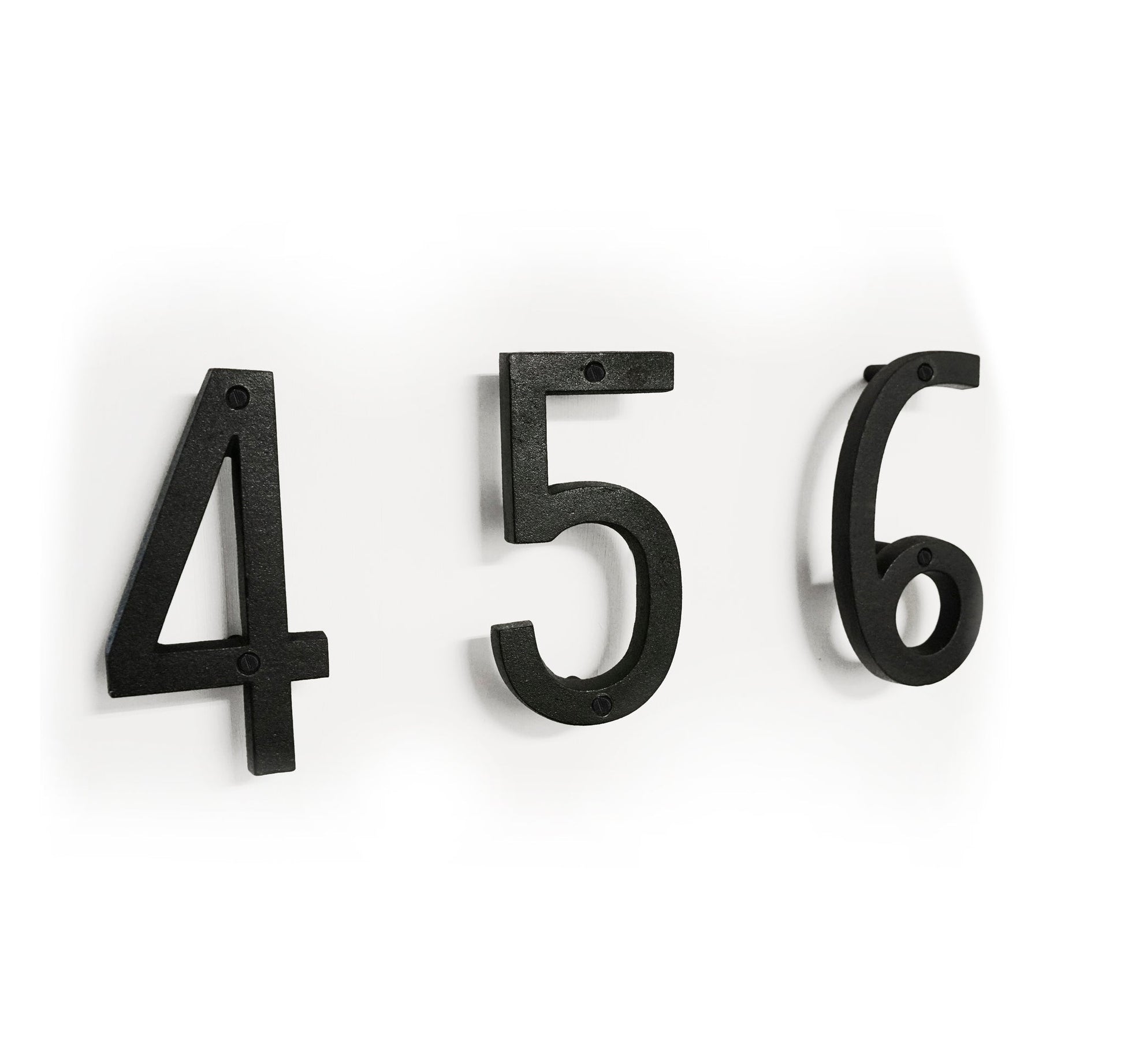 Colonial Wrought Iron Floating Number, 6.5 in, BLK, # 6 - www.Shopthatapp.com