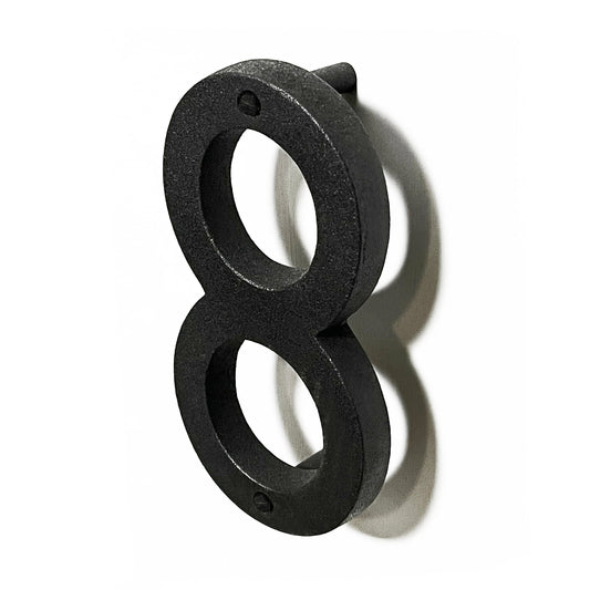 Colonial Wrought Iron Floating Number, 6.5 in, BLK, # 8 - www.Shopthatapp.com