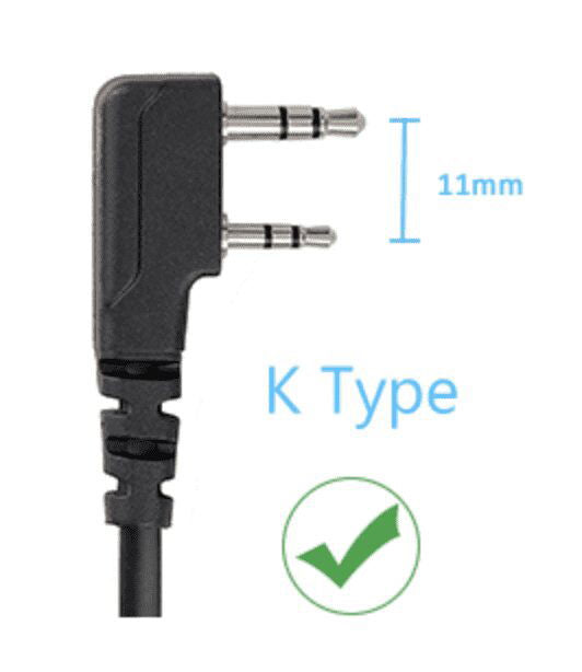 On Set Headsets Kenwood K Type connector with an 11mm right-angle design for optimal connectivity