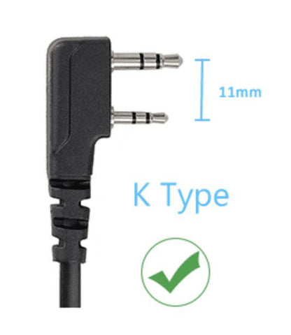 On Set Headsets Kenwood K Type connector with an 11mm right-angle design for optimal connectivity