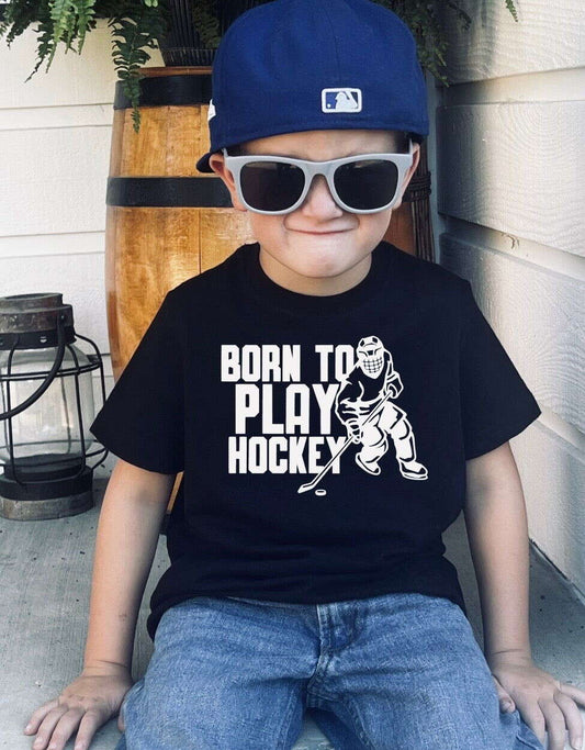 RusticGirls.Trilogy Kids Hockey T-Shirt - Born to Play - Www.Shopthatapp.com