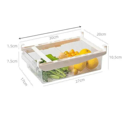 Kitchen Organizer Adjustable Kitchen Refrigerator Storage Rack Fridge Freezer Shelf Holder Pull-out Drawer Organiser Space Saver - www.Shopthatapp.com