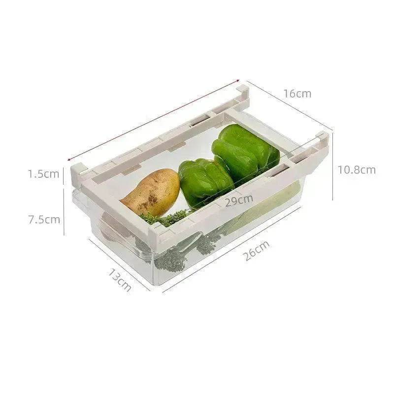 Kitchen Organizer Adjustable Kitchen Refrigerator Storage Rack Fridge Freezer Shelf Holder Pull-out Drawer Organiser Space Saver - www.Shopthatapp.com