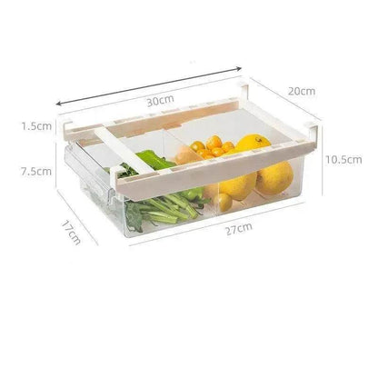 Kitchen Organizer Adjustable Kitchen Refrigerator Storage Rack Fridge Freezer Shelf Holder Pull-out Drawer Organiser Space Saver - www.Shopthatapp.com