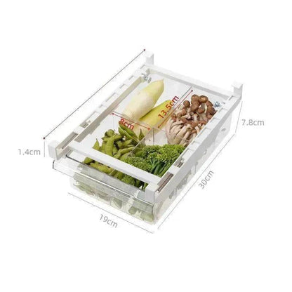 Kitchen Organizer Adjustable Kitchen Refrigerator Storage Rack Fridge Freezer Shelf Holder Pull-out Drawer Organiser Space Saver - www.Shopthatapp.com