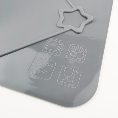 Tapis pliable en silicone gris foncé