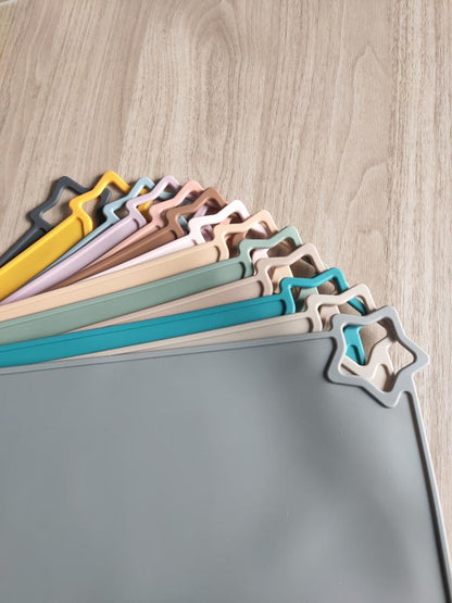 Tapis pliable en silicone gris foncé
