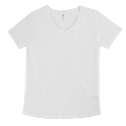 Ladies FHC Basic Scoop Bottom V - Neck Tee - www.Shopthatapp.com