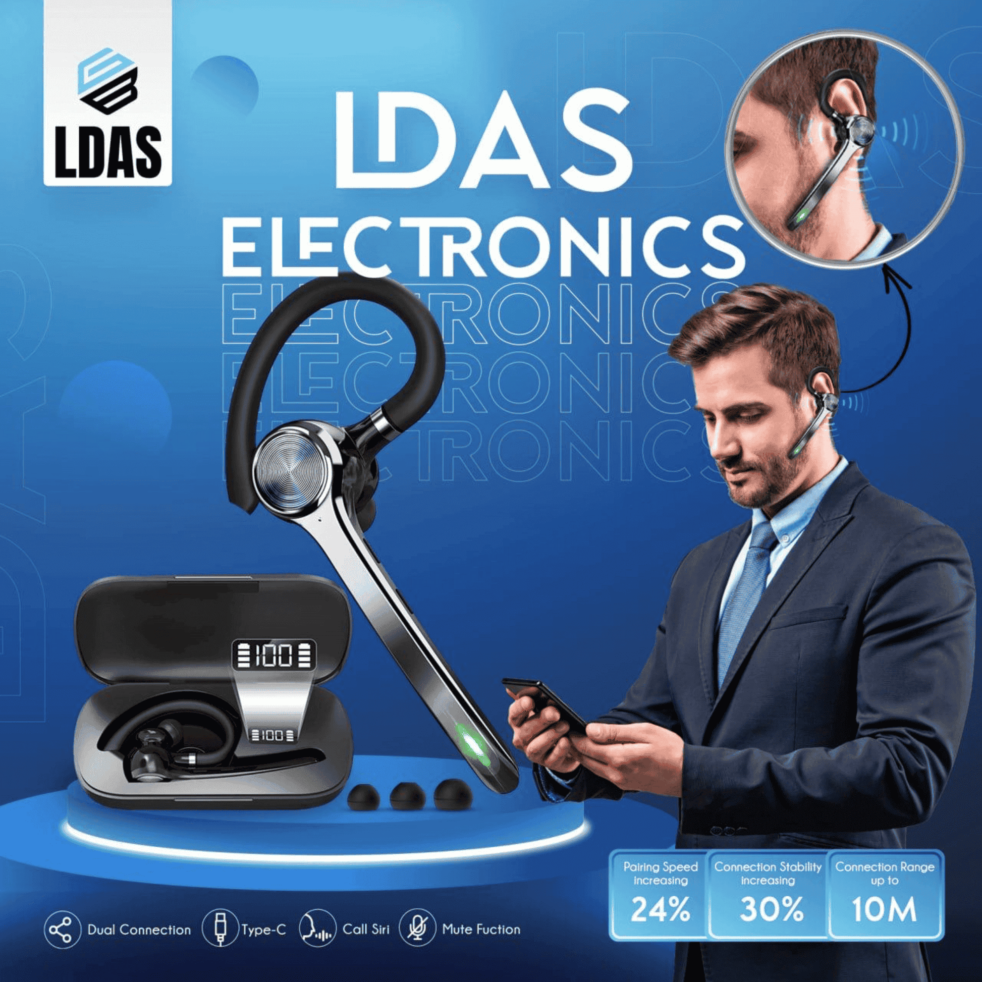 LDAS Bluetooth Headset G7 - www.Shopthatapp.com