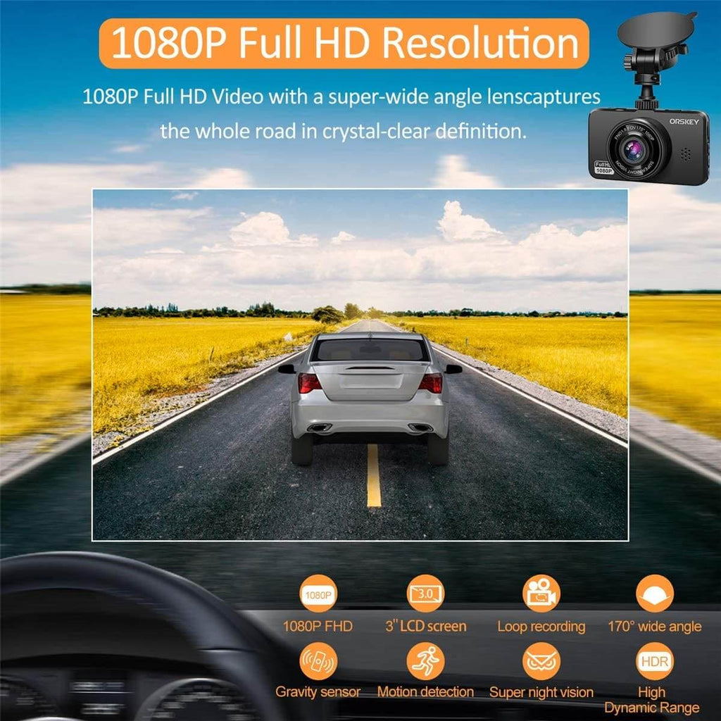 LDAS Dash Cam for Cars Front and Rear and SD Card Included - www.Shopthatapp.com