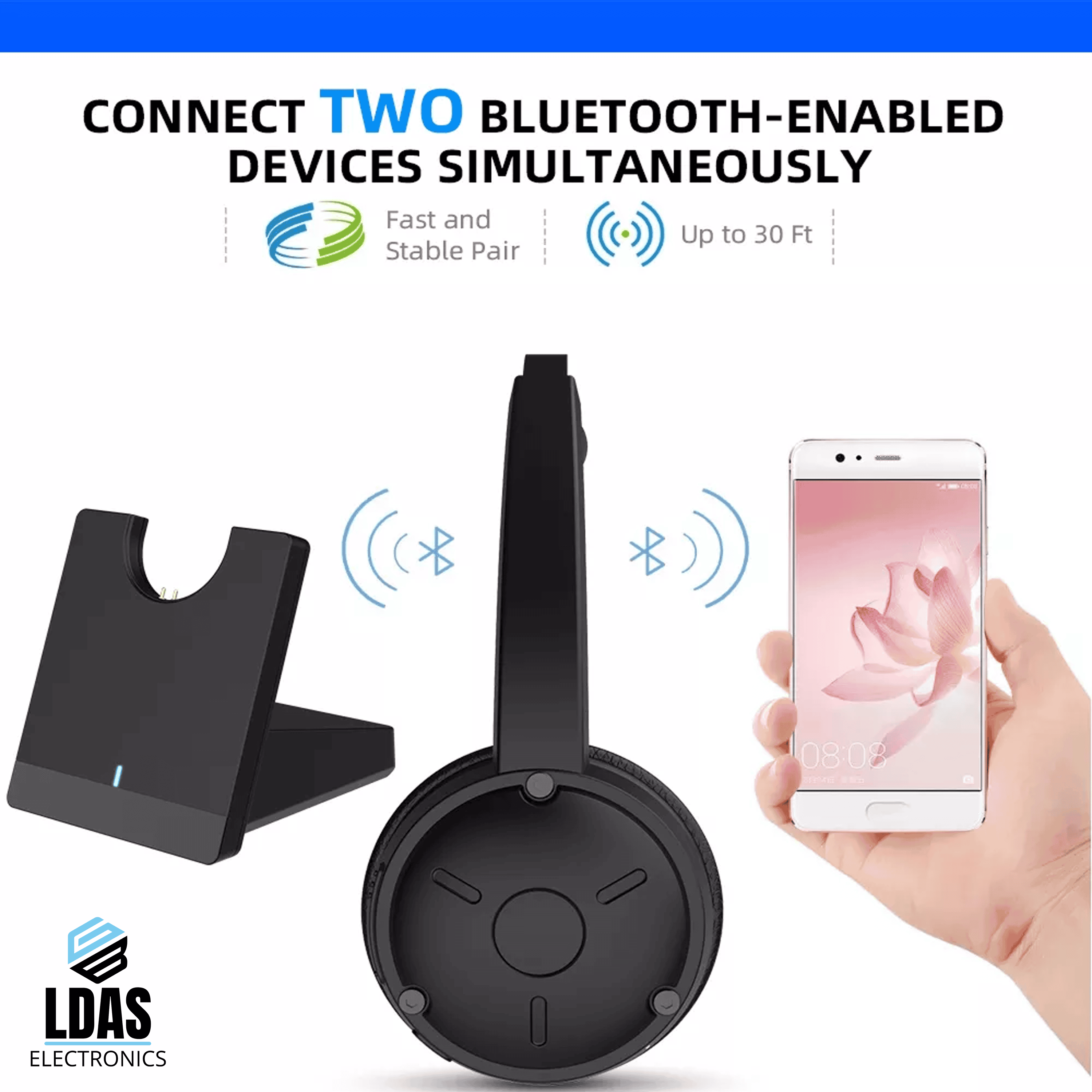 LDAS Office Bluetooth Headset G40 - www.Shopthatapp.com